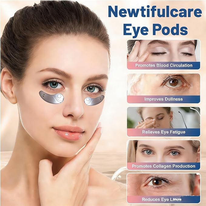 Eye Pods for Under Eyes Bags, Eyes Lift Instant Cream, Red Light Therapy Eyes Pads Patches for Dark (1 PC Eye Pods with 1* Eye Cream)