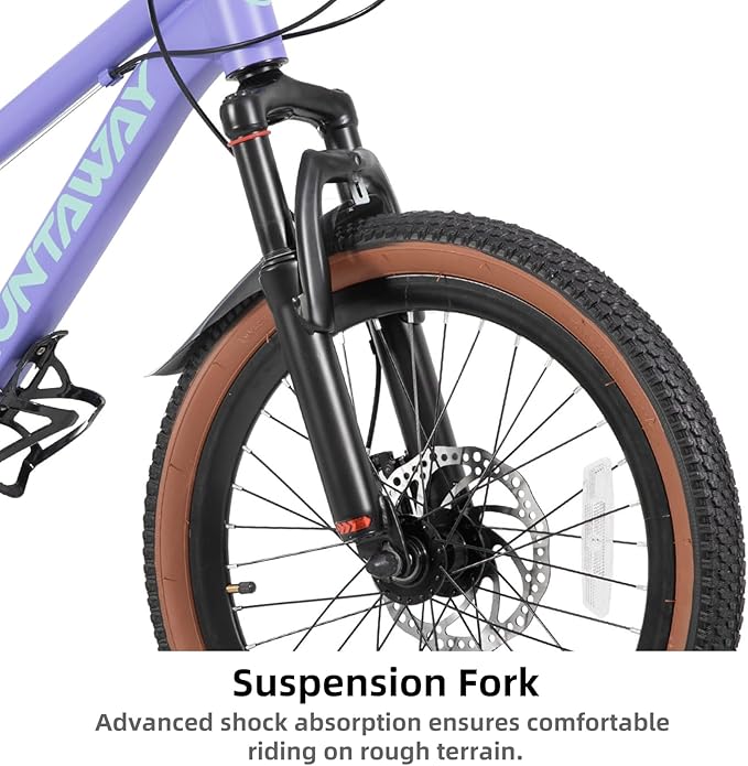 KEANO Huntaway 20 24 Inch Kids Bike for Boys & Girls Ages 7-12 Years Hardtail Mountain Bike for Kids with Aluminum Frame and 7-Speed Drivetrain Children Bicycle