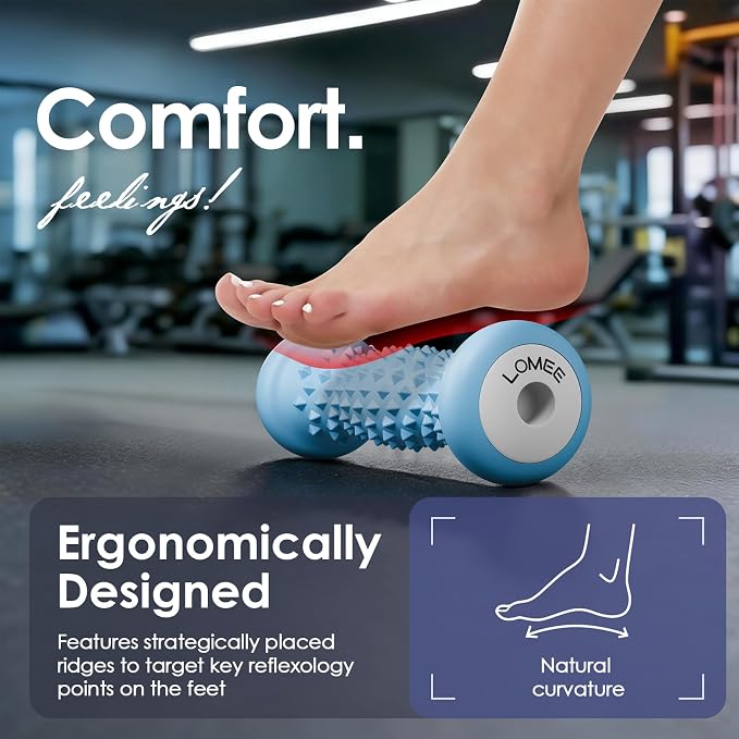 Foot Roller Massager for Plantar Fasciitis, Foot Arch and Heel Pain Relief | Deep Tissue Muscle Massage, Feet Ergonomic & Rounded Top Design
