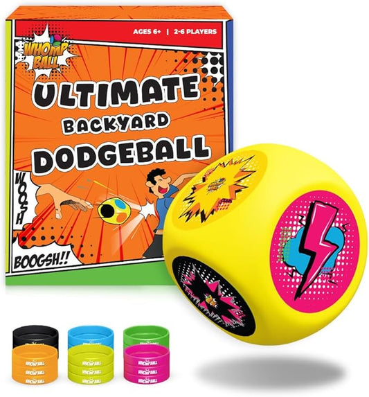 SWOOC Games® - Whomp Ball™ - Ultimate Backyard Dodgeball - Soft Foam Dice - Yard Games, PE Equipment & Team Building - Outdoor Playground Equipment Dodge Balls - Physical Education for Kids & Adults