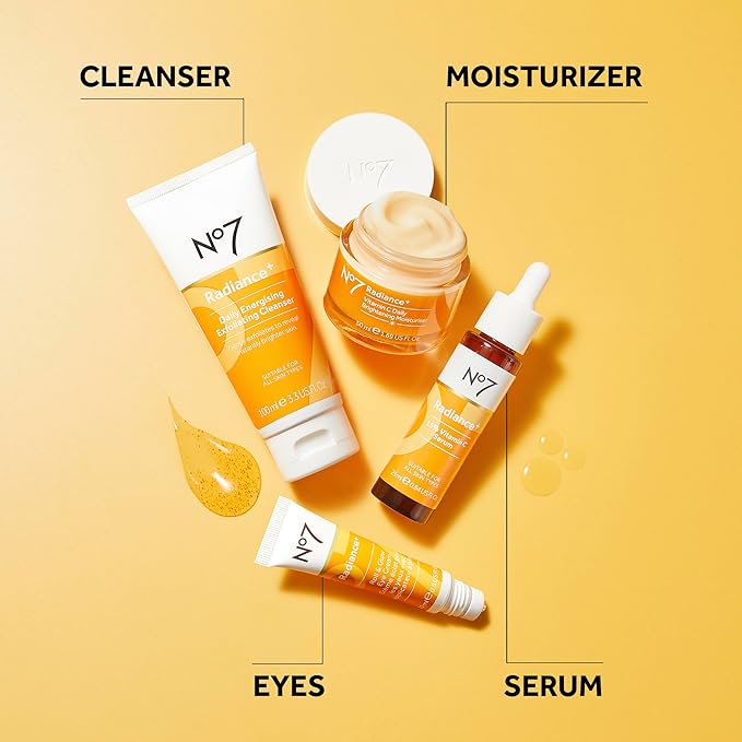No7 Radiance+ Roll & Glow Eye Cream - Reviving & Illuminating Under Eye Roller - Color Correcting Vitamin C + Caffeine Cream for Dark Circles, Puffiness & Dullness (15ml)