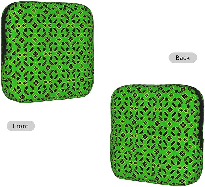 Space Saving Menstrual Pouch Abstract Jamaica Jamaican Flag, Flexible Foldable Design, Discreet Storage Bag for Period Accessories Travel Commute