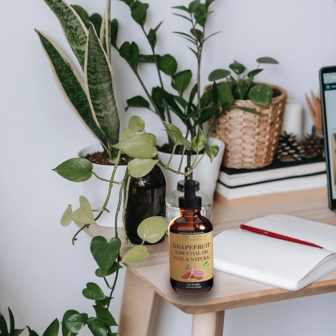 Grapefruit Essential Oil (4 oz), Premium Therapeutic Grade, 100% Pure and Natural, Perfect for Aromatherapy, Diffuser, DIY by Mary Tylor Naturals