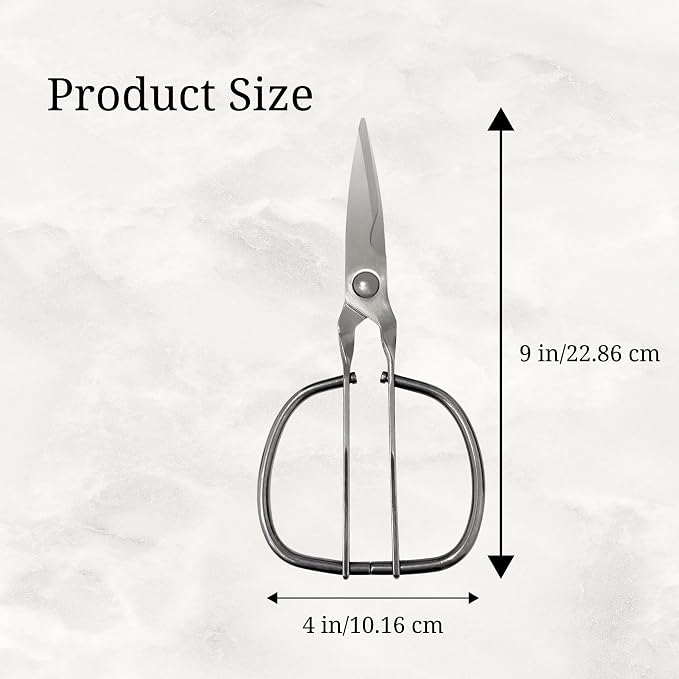 Heavy Duty Stainless Steel Detachable Scissors, Metal Scissors for Food, Professional Chef Shears Bone Cutting Meat Pizza Scissors Kitchen Utensils Come Apart, 9 Inch, Silver