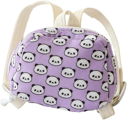 Doll Bag Accessories, Mini Doll Backpack Decoration for 17cm Dolls, Cute Fashion Cartoon Panda Backpack Outfit Accessory for 1st/2nd/3rd Gen Monsters Dolls Purple
