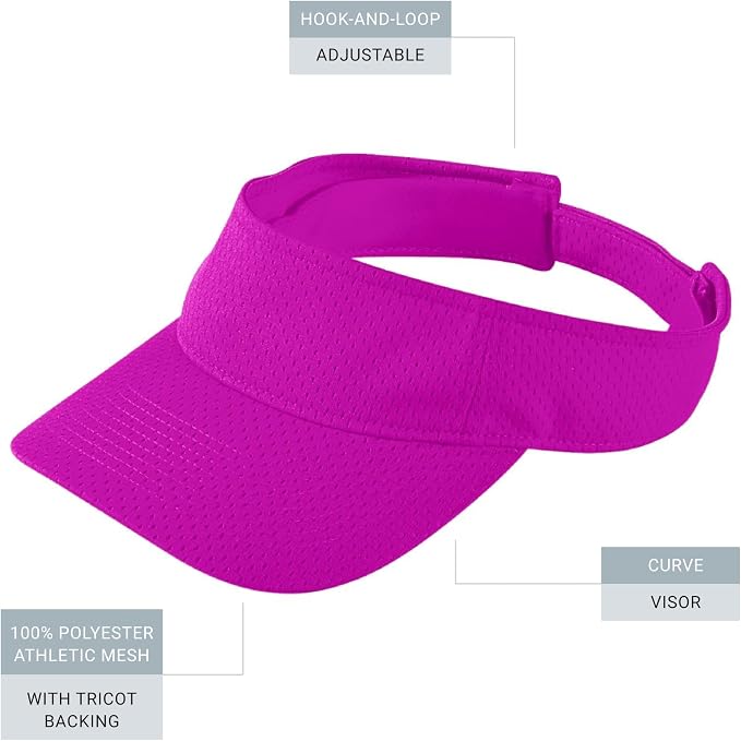 Augusta Sportswear Women's Athletic Mesh Visor - Stylish Sun Hat for Golf, Running, and Outdoor Activities