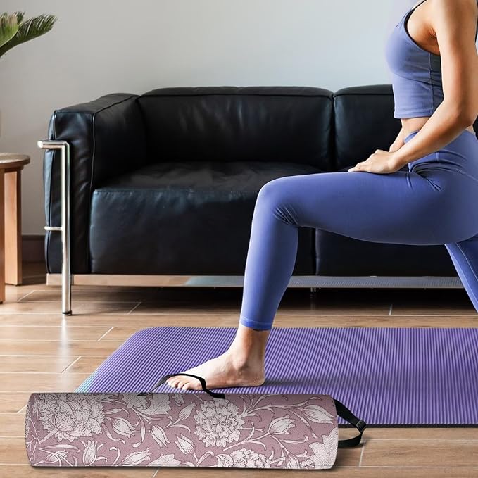 Yoga Mat Bag with Adjustable Shoulder Strap and Handle Zipper, 30in Wide x 6.3in Diameter for Yoga Mat Storage