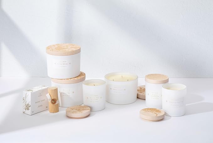 Skeem Print Block Citrus & Olive Scented Candle - Olive, Citrus, Fig and Cedarwood Blend - Soy Wax, All Natural Oils - Aromatherapy Candle