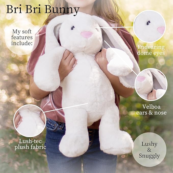 WORLDS SOFTEST PLUSH BriBri Bunny, Off White, Lushee, X-Large, 20" Stuffed Animal for Baby, Toddler, Kids, Adults - Soft, Huggable Stuffed Bunny- Adorable Toy Made from Kid-Friendly, Quality Materials