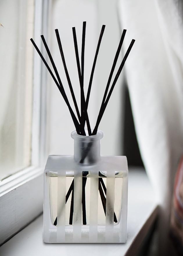 Reed Diffuser Set, English Pear & Bergamot Scented Oil Diffuser with Sticks, Home Fragrance Accessories for Bathroom Shelf Decor, Aroma Diffusers for Home or Office Desk, USA Made