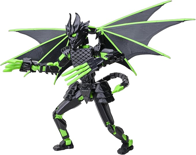 (Assembly Completed Dummy 20 Action Figure, 8.1 inches, Strong Magnetic Accessories, 10 in 1, 3D Printed Robot Multi-Jointed Movable，Oni Warrior Series (Inferna Green)