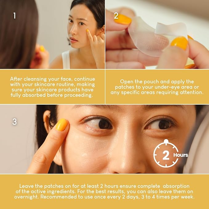 Jung Beauty Microdart Eye Patches (4 Pairs) - Bakuchiol, Niacinamide & Peptide Infused - Visibly Plumps, Hydrates & Smooths Under Eye Texture