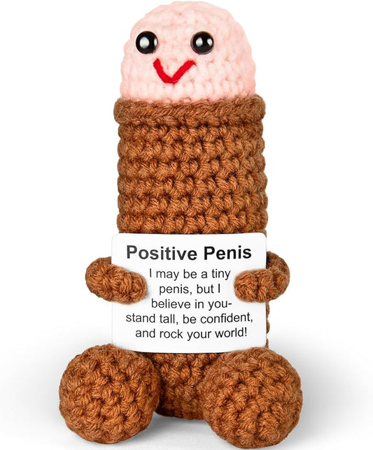 Emotional Support Crochet, Positive Crochet, Encouragement Gifts for Women Men Birthday Christmas Self Care Friends Coworkers Relaxation Gift Desk Home Fall Decor Inspirational Support