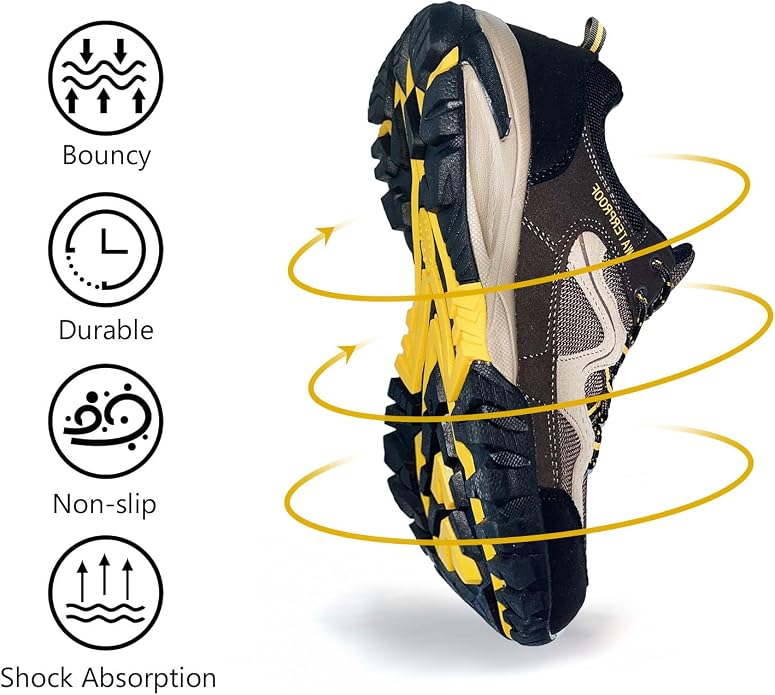 CC-Los Women's Lightweight Waterproof Hiking Shoes for Walking, Outdoor & Climbing