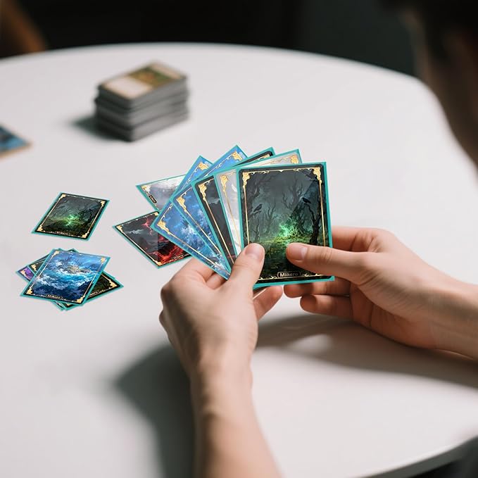 500 Count Card Sleeves, Matte Magic Card Sleeves, Smooth Shuffle & Tear Resistant, Fit for MTG, TCG, CCG (Cyan)