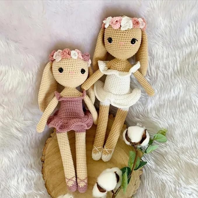 Stuffed Soft Bunny for Kids – Handmade Crochet Rabbit Toy – Long-Lasting Toddler Comfort Toy – Thoughtful Gift for Girls & Bunny Lovers
