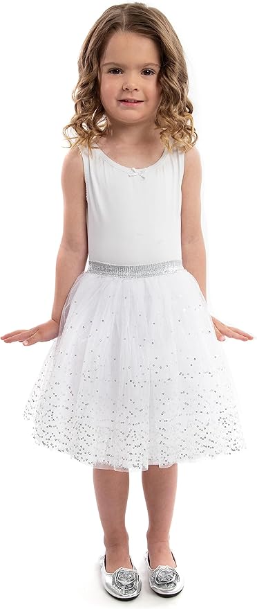 Little Adventures Shimmer Tutu Costume Dress Up - Machine Washable Girl Pretend Play and Party Outfit for Ages 3-8