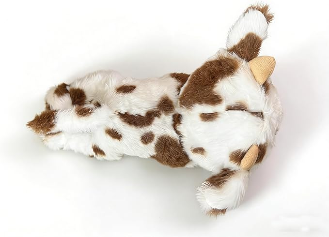 Cute Cow Plush Stuffed Animal Doll Toy 10 inch for Girls Boys One Pieces（Each one has a Different Pattern） (Cow pa bd Brown