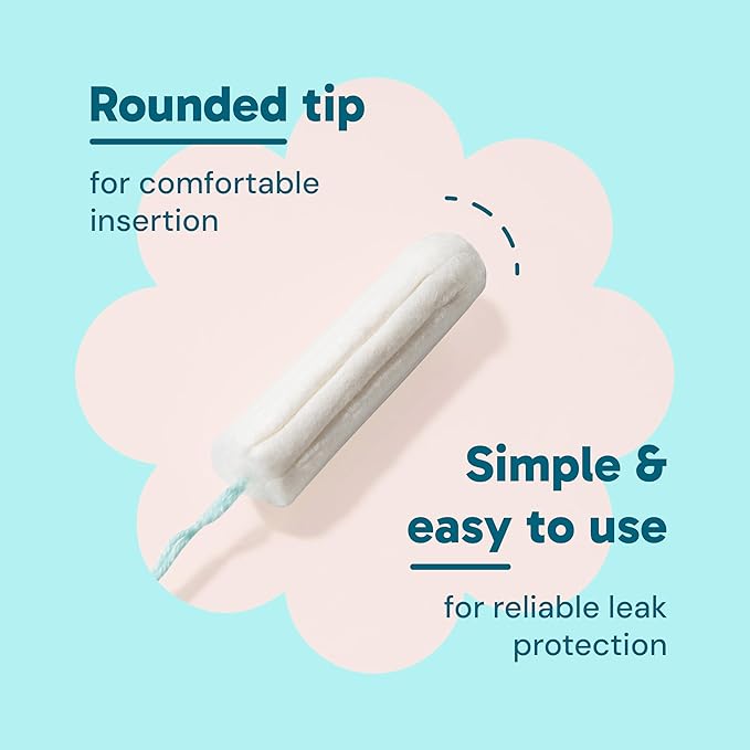 o.b. Tampons No Applicator, Fragrance-Free - 40ct | Applicator-Free Tampons Regular, Feminine Care, ob Tampon Regular, Period Products