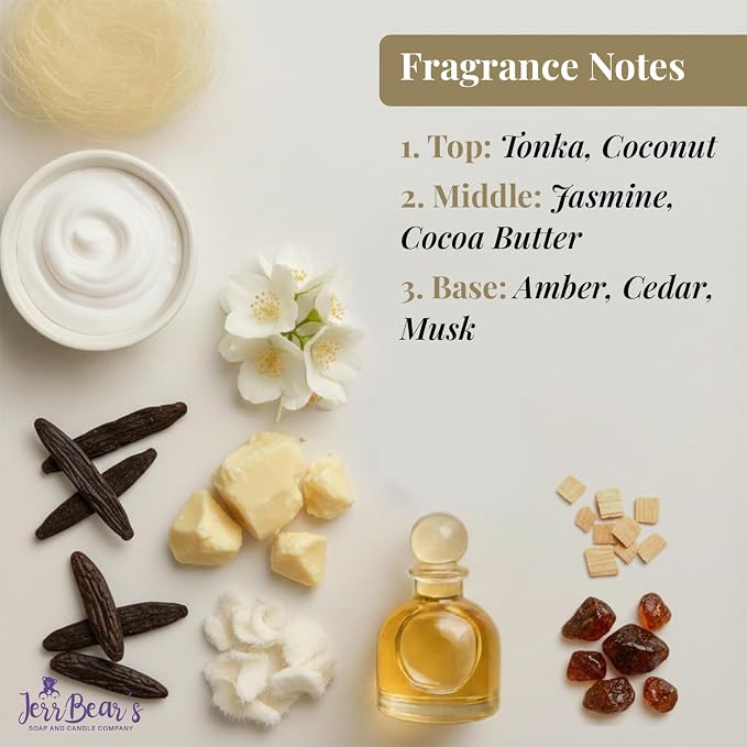 Cocoa Butter Cashmere Dusting Powder for Women, 4oz Jar | Talc Free Body Formula, Soft Scented Skin Care, Gentle Powder for Daily Freshness, Includes Puff Application