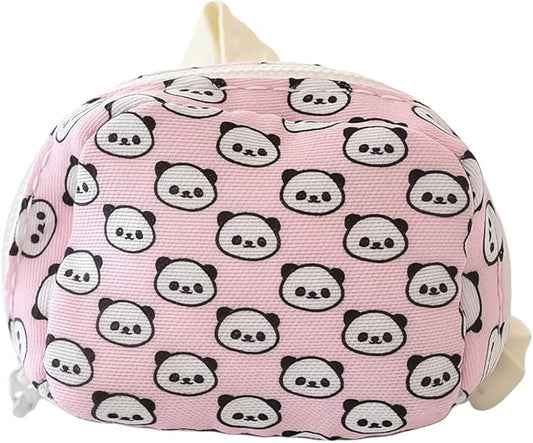 Doll Bag Accessories, Mini Doll Backpack Decoration for 17cm Dolls, Cute Fashion Cartoon Panda Backpack Outfit Accessory for 1st/2nd/3rd Gen Monsters Dolls Pink