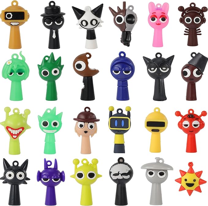 JDF® Sprunky Mystery Animal Action Figures Set – 24PCS Colorful Collectible Toys for Kids & Adults, Fun Mystery Box Gift for Party Favors, Classroom Rewards, Desk Decor
