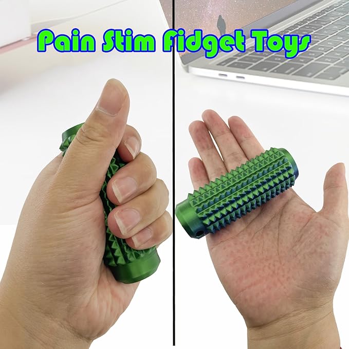 6pcs Little Ouchies Pain Stim Fidget Toy,Mini Pocket Spiky Grippie Stim Keychain Fidget Toys,Key Pendant with Pain Stimulation and Decompression Design for Adults,Novelty Stress Relief Gift for Friend