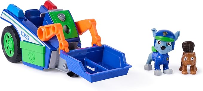Paw Patrol: Search & Rescue, Rocky Rescue Recycler Vehicle with 2 Figures, Toy Car with Pull-Back Action, Kids Toys for Boys & Girls Ages 3+