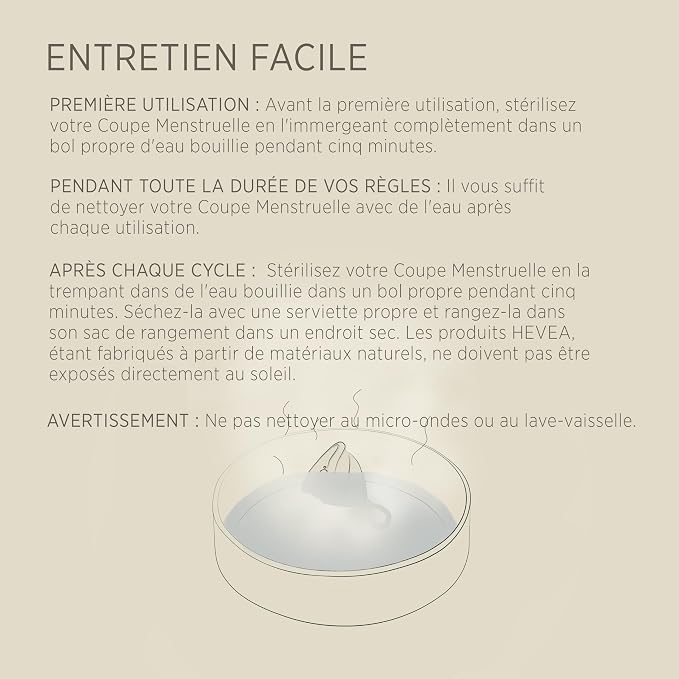 Hevea Loop Menstrual Cup Single-Pack Size 1 (Natural), Made from 100% Natural Rubber - Softest Period Cup - Wear for up to 12 Hours