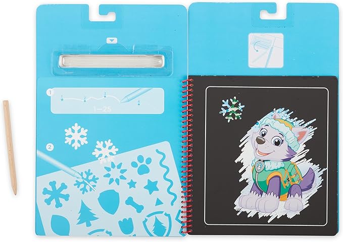 Melissa & Doug PAW Patrol Scratch Art 3-Pack – Chase, Skye, Marshall Color Reveal Travel Activity Pads
