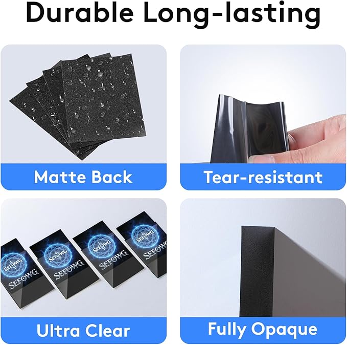 1200 Count Black Card Sleeves, Matte Card Sleeves, Standard Magic Cards Sleeve for MTG, TCG, Sturdy Shuffling Deck Protectors for MTG TCG Trading Sports Baseball Game Cards