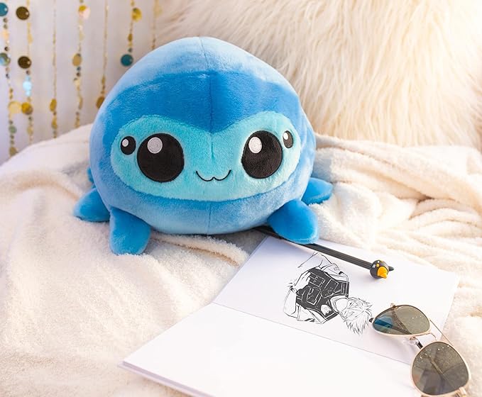 MochiOshis 12-Inch Character Plush Toy Wahiko Webboshi Blue Spider | Cute Plushies and Soft Stuffed Animals, Room Decor Essentials | Presents for Babies and Children | Kawaii Gifts and Collectibles