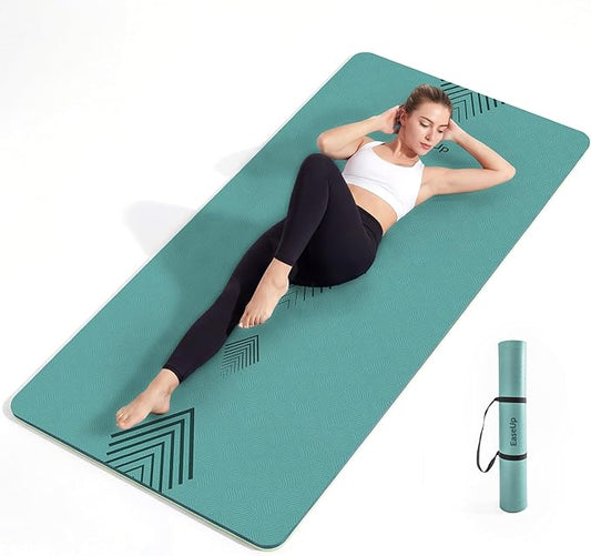 EaseUp Large yoga mat,73’x35.5’x0.4’,extra thick and wide,10mm pilates mat,non-slip exercise mat,workout mats for home gym