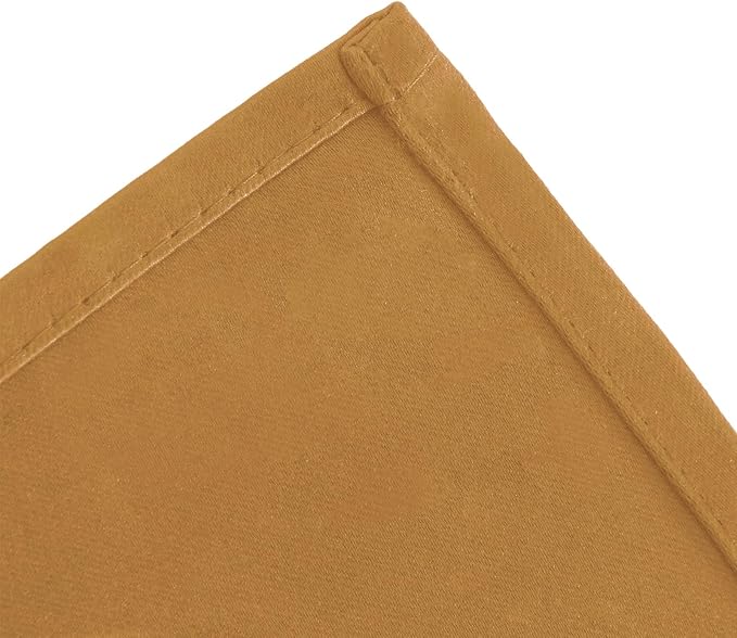 LEMOMO Mustard Yellow Thermal Blackout Curtains/42 x 95 Inch/Set of 2 Panels Room Darkening Curtains for Bedroom