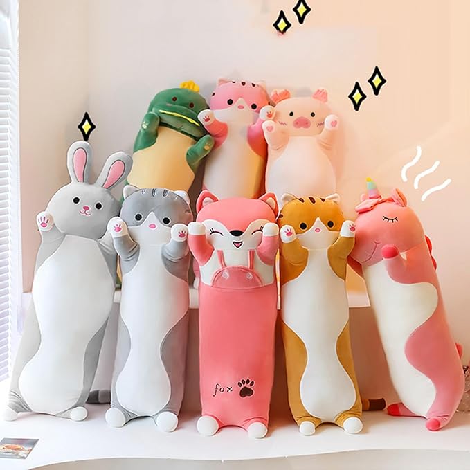 Long Unicorn Plush Toy, Soft Hugging Pillow Plush Unicorn Plushies for Kids Girls, 90cm