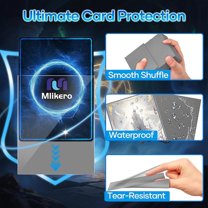 500 Count Card Sleeves, Matte Magic Card Sleeves, Smooth Shuffle & Tear Resistant, Fit for MTG, TCG, CCG (Silver)