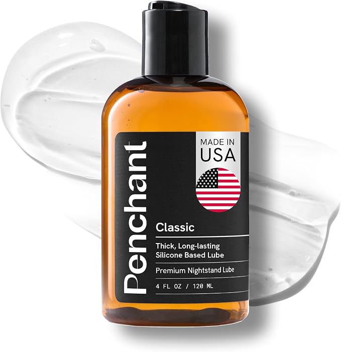 Penchant Thick Silicone Lube for Men, Women & Couples – Long Lasting Waterproof Personal Lubricant for Shower & Intimate Use – Premium Silicone Lubricant, 4 Fl Oz