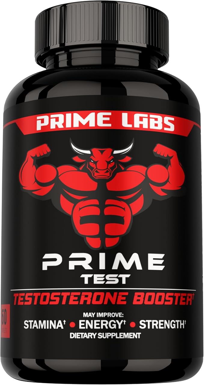 Prime Labs - Men's Testosterone Booster - Stamina, Endurance, & Strength Booster - 60 Caplets