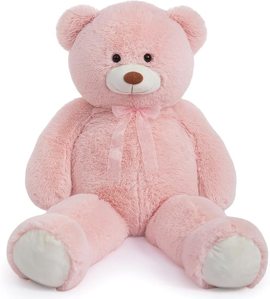 HollyHOME Giant Teddy Bear 4Ft Big Teddy Bear Stuffed Animal Birthday Valentines Day Plush for Kids and Girlfriend 48 inch Pink