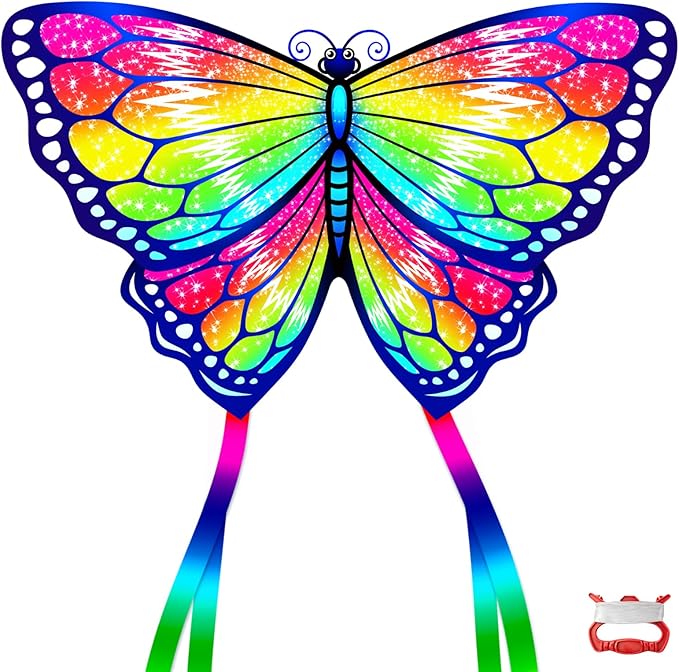 Kites for Kids Ages 4-8 8-12, Beginner Kite for Adults Easy to Fly Kids Kites for Toddlers Age 3-5 with Handle and 328FT String for Family Outdoor Games and Activities