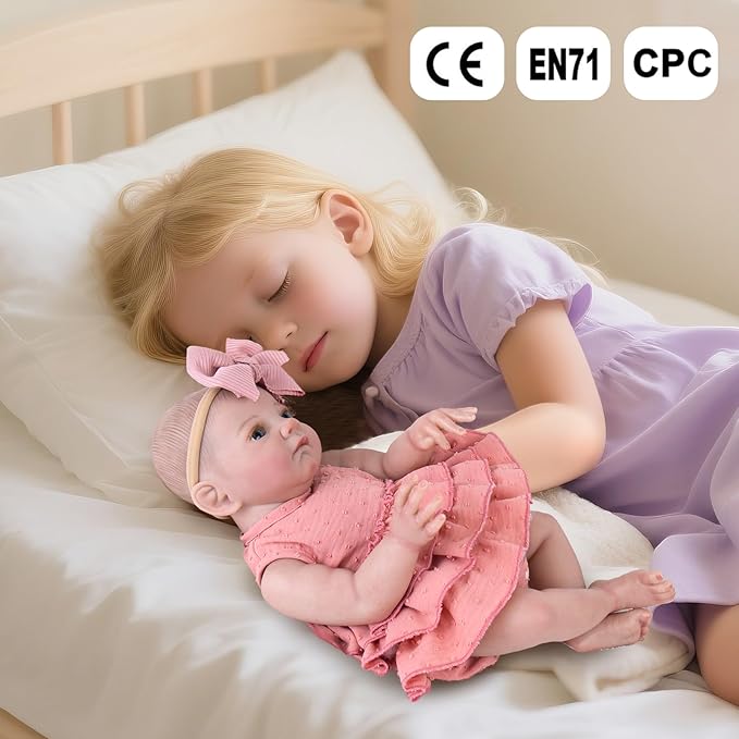 Aori Reborn Baby Dolls Lifelike - Realistic Life-Size 20 Inches Newborn Baby Doll Girls with Poseable Limbs and Feeding Kit Included, Nice Gift for Kids 3+