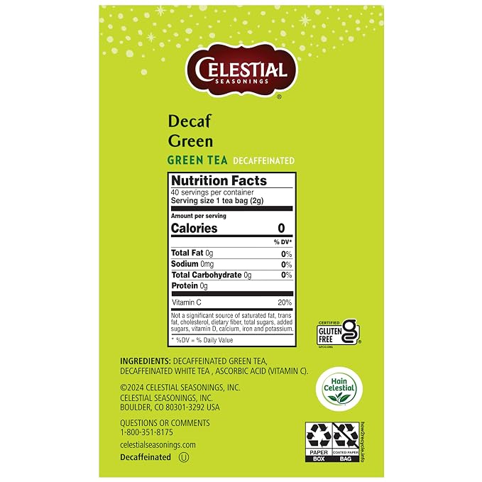 Celestial Seasonings Decaf Green Tea 40 Count