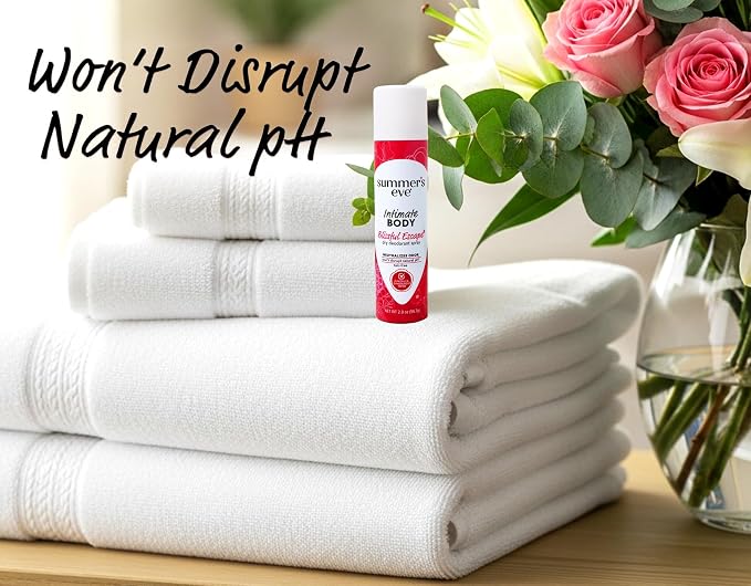 Summer’s Eve Blissful Escape Feminine Dry Spray Deodorant, Daily Intimate Body Spray, Neutralizes Odor, pH Balanced, Talc Free, Gentle Fresh Scent, 2 Ounce (Pack of 4)
