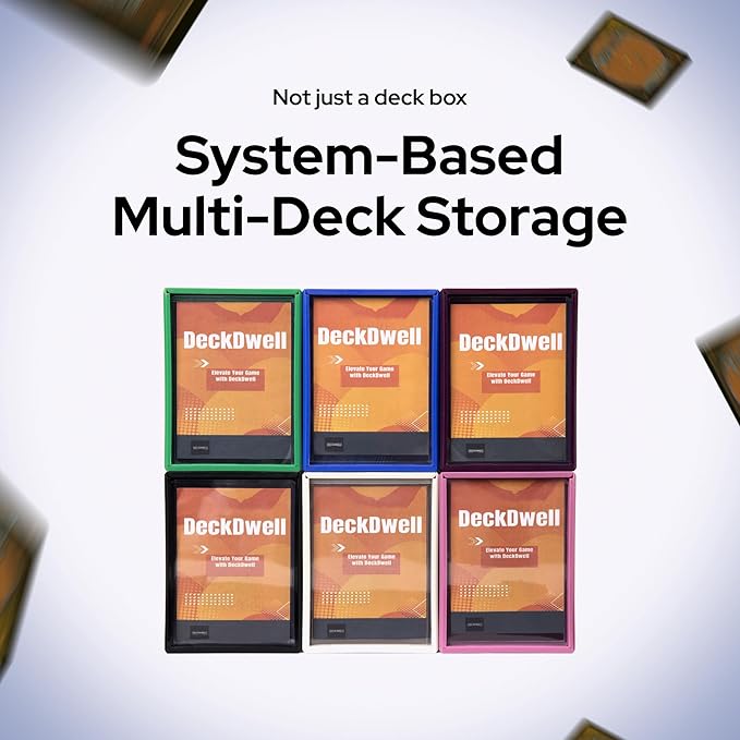 6-Pack Commander Deck Box Set for MTG/EDH – Fits 100 Double-Sleeved Cards Each, Magnetic Closure, Stackable Organizer Case for Trading Card Games