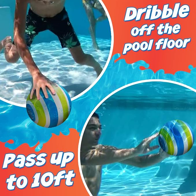 The Ultimate Pool Ball - Fill It with Water to Play Underwater Games - Outdoor Toys for Kids Ages 8-12 - Fun Easter Basket Stuffers for Boys & Gift Ideas for 6, 7, 9, 10 & 11 Year Old Girls & Teens