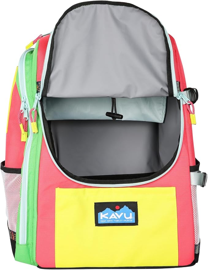 KAVU Pacific Rimshot Disc Golf Bag Padded Frisbee Holder Backpack - Carnival