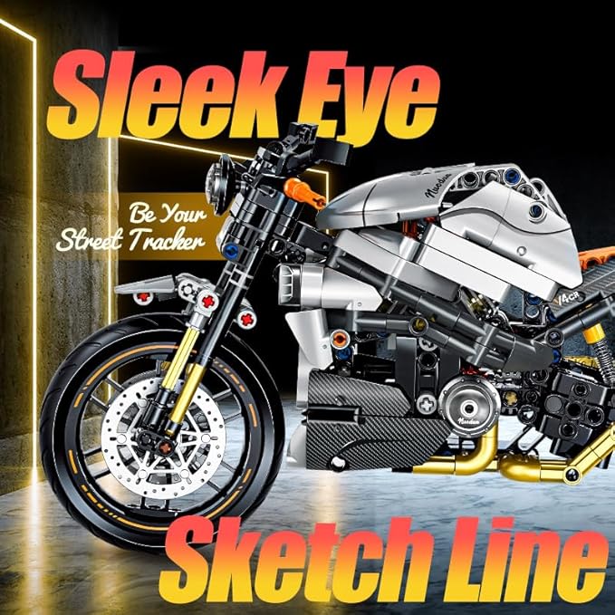 1:8 Motorcycle Building Set for Adults, Building Blocks for Adults, Collectible Toy for 14 15 16+ Years Old Boys, Teenage Boys Gifts on Birthday(579PCS)
