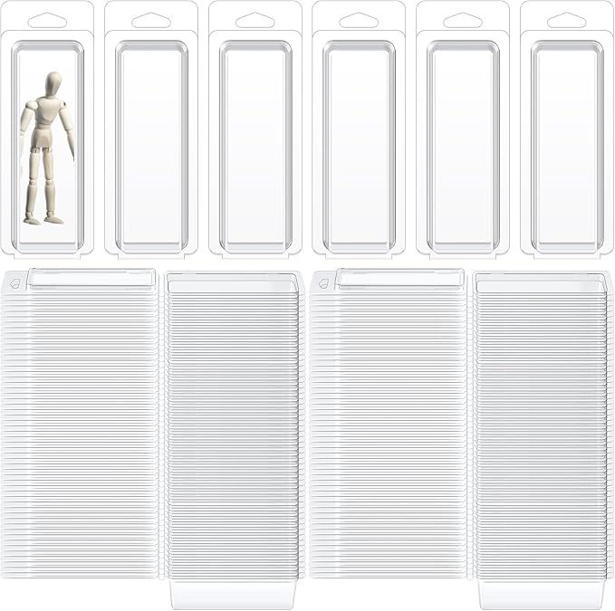 Wesiti 100 Pcs Plastic Blister Clamshell Protective Case Action Figure Display Protective Case for Action Figure Prevent Scratches PET Protector