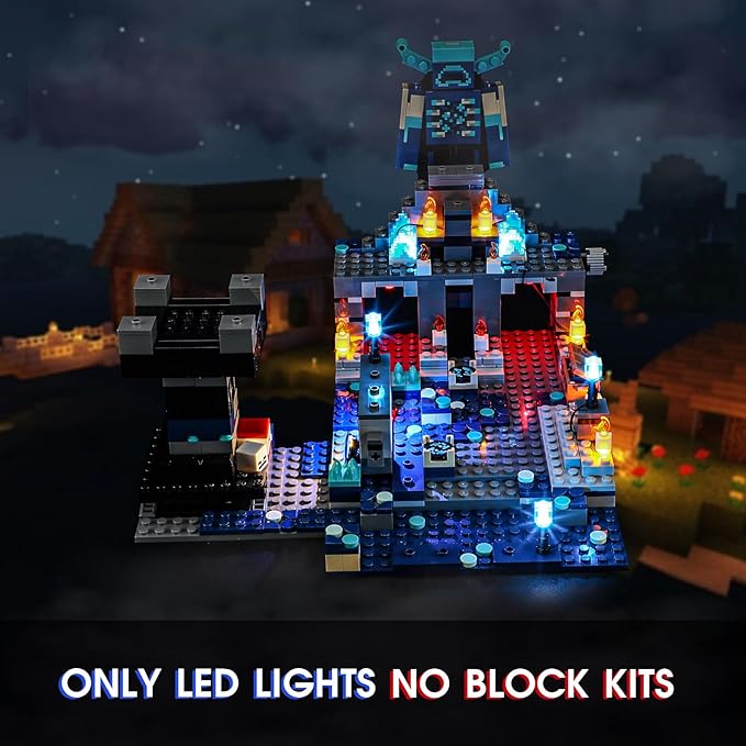 Vaodest Led Light for Lego 21246 Minecraft The Deep Dark Battle Model,Design and Configuration Compatible with Model 21246(Led Light Only, Not Building Block Kit)
