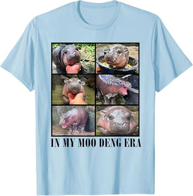 YOUNG GREEN Moo Deng Sweatshirt Moo Deng Bouncy Pig T-Shirt The Cute Baby Hippo Sweatshirt Gift For Moo Deng Lovers